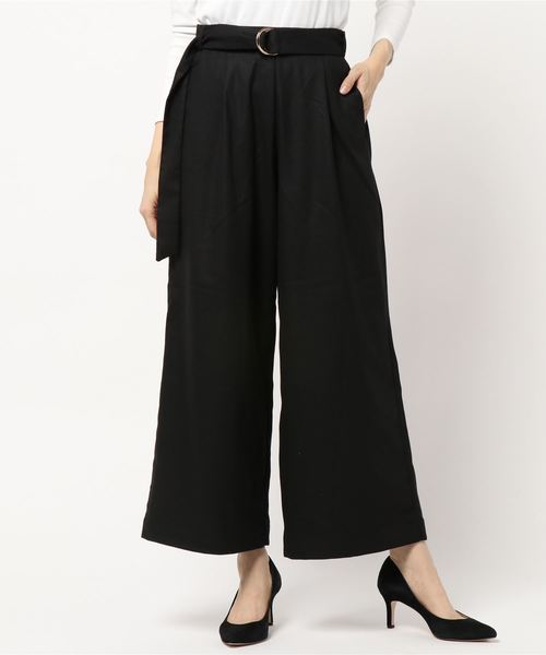 YECCA VECCA（イェッカヴェッカ）の「・ベルト付きイージータックパンツ（その他パンツ・レディース・グレー/ブラック/ベージュ・FREE）」の2枚目の写真