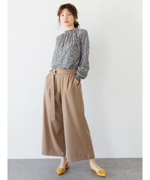 YECCA VECCA（イェッカヴェッカ）の「・ベルト付きイージータックパンツ（その他パンツ・レディース・グレー/ブラック/ベージュ・FREE）」の7枚目の写真