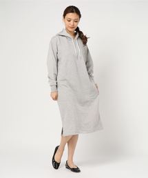 UNDERWRAPS / アンダーラップス　無地裏毛マキシパーカーワンピ (M3)