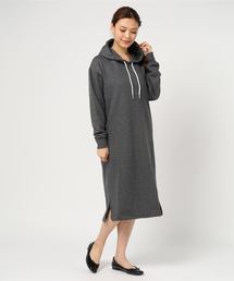 UNDERWRAPS / アンダーラップス　無地裏毛マキシパーカーワンピ (M3)