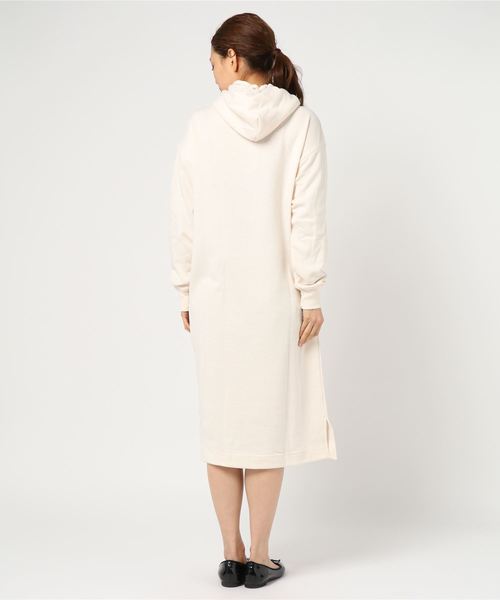 go slow caravan（ゴースローキャラバン）の「UNDERWRAPS / アンダーラップス　無地裏毛マキシパーカーワンピ (M3)（ワンピース・レディース・ベージュ/ダークグレー/アイボリー/杢グレー・M/L）」の6枚目の写真