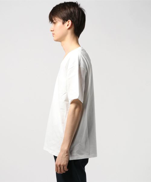 WEGO（ウィゴー）の「WEGO/USAコットンVネックポケットTシャツ（Tシャツ/カットソー・メンズ・ホワイト/ライトピンク/グリーン系その他/ブラック/ダークオレンジ/サックスブルー・MEDIUM/SMALL/LARGE）」の7枚目の写真