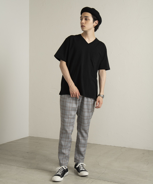 WEGO（ウィゴー）の「WEGO/USAコットンVネックポケットTシャツ（Tシャツ/カットソー・メンズ・ホワイト/ライトピンク/グリーン系その他/ブラック/ダークオレンジ/サックスブルー・MEDIUM/SMALL/LARGE）」の17枚目の写真