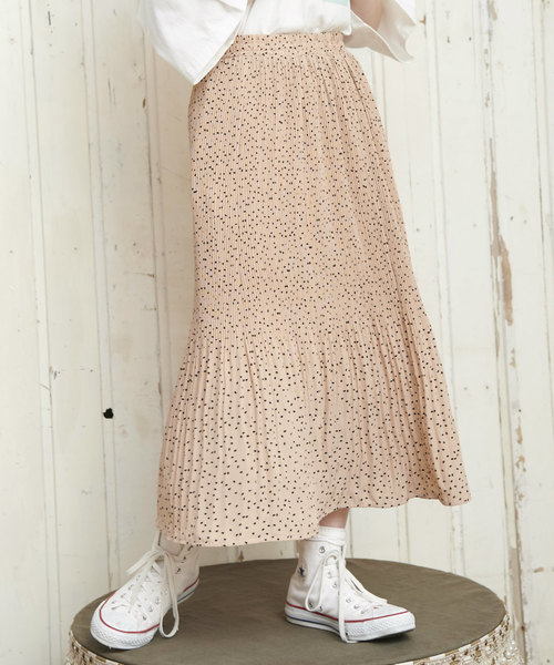 OLIVE des OLIVE（オリーブデオリーブ）の「[再入荷決定!]ドット消しプリーツスカート（スカート・レディース・ブラック/アイボリー/スモークピンク・FREE）」の11枚目の写真