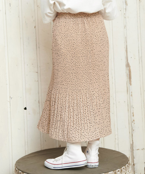 OLIVE des OLIVE（オリーブデオリーブ）の「[再入荷決定!]ドット消しプリーツスカート（スカート・レディース・ブラック/アイボリー/スモークピンク・FREE）」の13枚目の写真