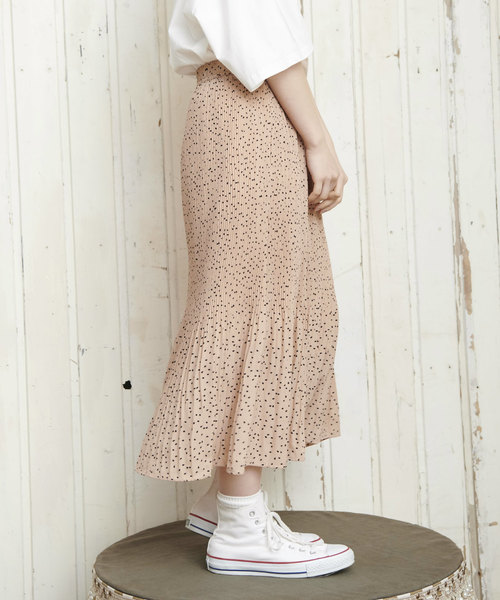 OLIVE des OLIVE（オリーブデオリーブ）の「[再入荷決定!]ドット消しプリーツスカート（スカート・レディース・ブラック/アイボリー/スモークピンク・FREE）」の15枚目の写真
