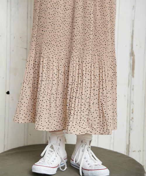 OLIVE des OLIVE（オリーブデオリーブ）の「[再入荷決定!]ドット消しプリーツスカート（スカート・レディース・ブラック/アイボリー/スモークピンク・FREE）」の18枚目の写真