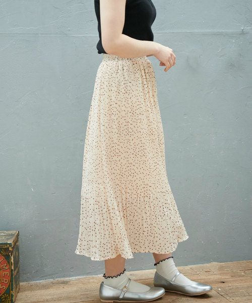 OLIVE des OLIVE（オリーブデオリーブ）の「[再入荷決定!]ドット消しプリーツスカート（スカート・レディース・ブラック/アイボリー/スモークピンク・FREE）」の21枚目の写真