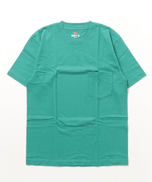 HANES（ヘインズ）の「HANES/ヘインズ (ポケット付き.ver)BEEFY-T 半袖Tシャツ パックTEE コットン100% H5190（Tシャツ/カットソー・メンズ・ホワイト/ブラック/パープル/ネイビー/グレー/ピンク/グリーン/ヘザーグレー/カーキ/レッド/ブルー/イエロー/ダークグレー/ケリーグリーン・S/M/L/XL/LL）」の8枚目の写真