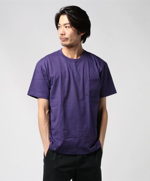 HANES（ヘインズ）の「HANES/ヘインズ (ポケット付き.ver)BEEFY-T 半袖Tシャツ パックTEE コットン100% H5190（Tシャツ/カットソー・メンズ・ホワイト/ブラック/パープル/ネイビー/グレー/ピンク/グリーン/ヘザーグレー/カーキ/レッド/ブルー/イエロー/ダークグレー/ケリーグリーン・S/M/L/XL/LL）」の22枚目の写真