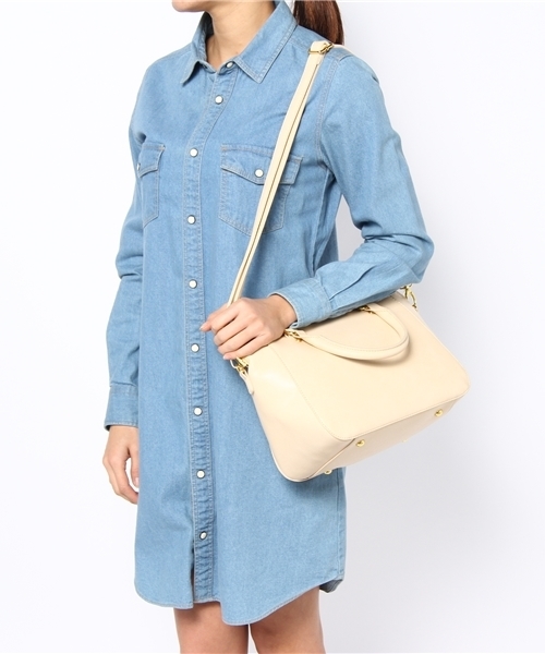 BEAUTY&YOUTH UNITED ARROWS（ビューティーアンドユースユナイテッドアローズ）の「BYTF フェイクレザー2WAYボストンバッグ2　◆（ボストンバッグ・レディース・オフホワイト/ブラック/レッド/ホワイト/ライトグレー/その他1・フリー）」の8枚目の写真