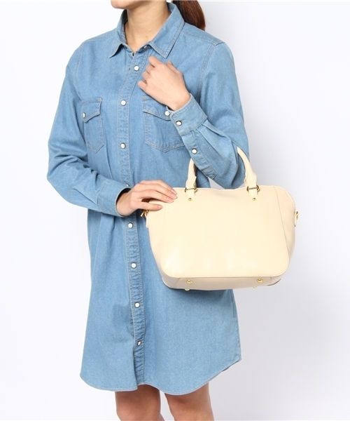 BEAUTY&YOUTH UNITED ARROWS（ビューティーアンドユースユナイテッドアローズ）の「BYTF フェイクレザー2WAYボストンバッグ2　◆（ボストンバッグ・レディース・オフホワイト/ブラック/レッド/ホワイト/ライトグレー/その他1・フリー）」の9枚目の写真