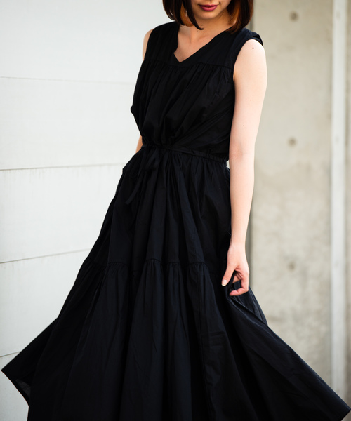 Aunt Marie's（アントマリーズ）の「AUNT MARIE'S ノースリティアードロングワンピース（ワンピース・レディース・ブラック/ベージュ/グリーン/ナチュラル・FREE）」の8枚目の写真