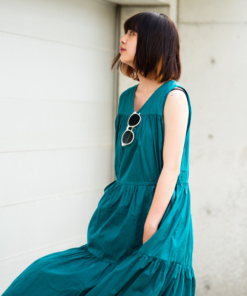 Aunt Marie's（アントマリーズ）の「AUNT MARIE'S ノースリティアードロングワンピース（ワンピース・レディース・ブラック/ベージュ/グリーン/ナチュラル・FREE）」の17枚目の写真