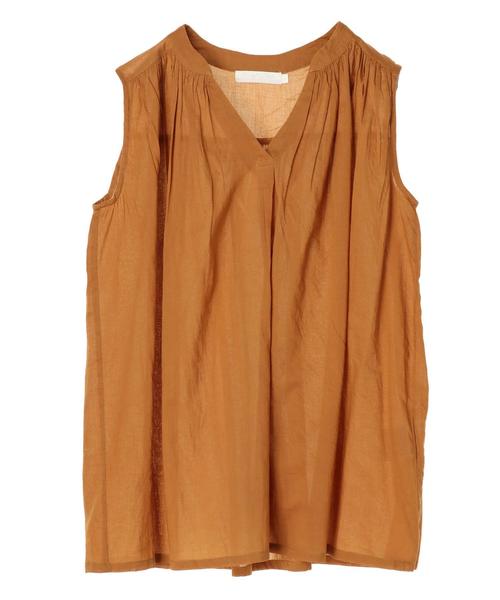 AMERICAN HOLIC（アメリカンホリック）の「スキッパーノースリーブブラウス＊（シャツ/ブラウス・レディース・チェック/その他14/ブラック/オフホワイト/カーキ/キャメル/ストライプ/ドット・L/M）」の13枚目の写真