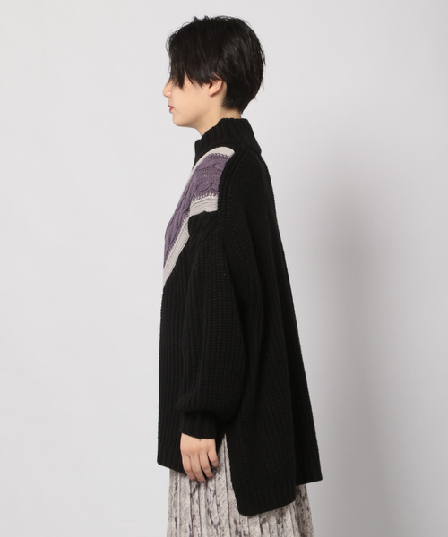 PAGEBOY（ページボーイ）の「モードチルデンニット（ニット/セーター・レディース・ブラック/ベージュ/オフホワイト・FREE）」の18枚目の写真