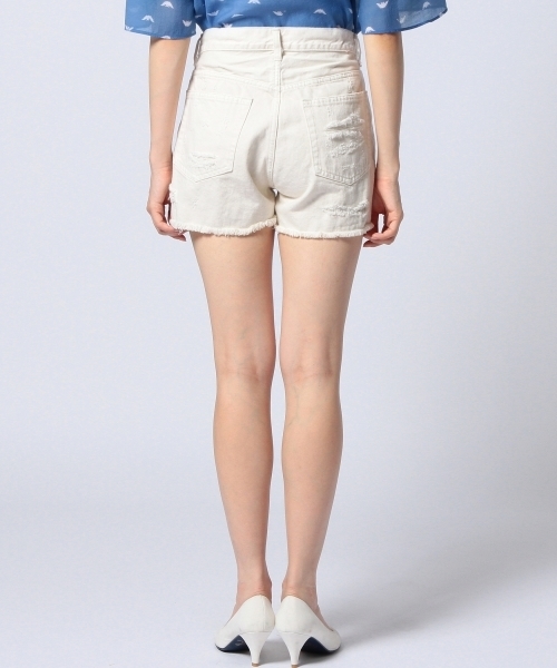 Another Edition（アナザーエディション）の「AE DAMAGE DNM SPTⅡ ◆（デニムパンツ・レディース・オフホワイト/ライトブルー・MEDIUM/SMALL）」の5枚目の写真