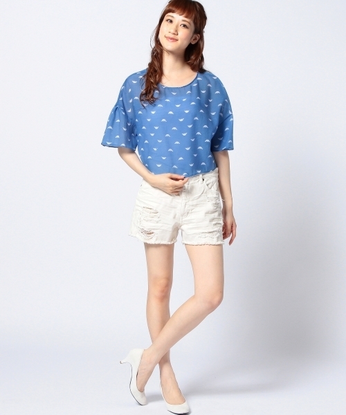 Another Edition（アナザーエディション）の「AE DAMAGE DNM SPTⅡ ◆（デニムパンツ・レディース・オフホワイト/ライトブルー・MEDIUM/SMALL）」の11枚目の写真