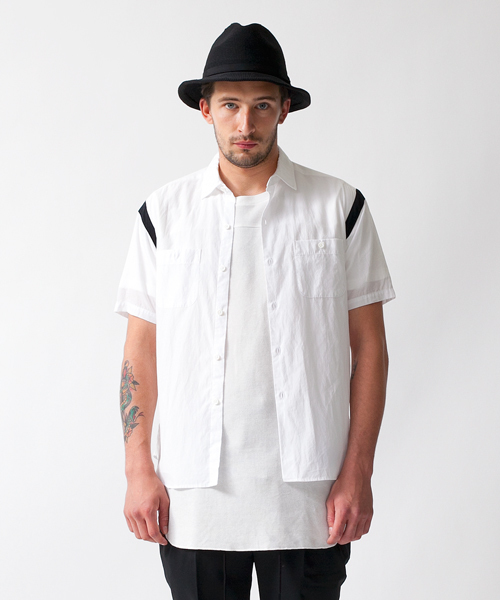 MONKEY TIME（モンキータイム）の「MT ∴ コットン/リヨセル ボーリングシャツ◆（シャツ/ブラウス・メンズ・ホワイト/ブラック・LARGE/SMALL/MEDIUM）」の8枚目の写真