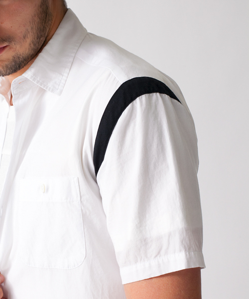 MONKEY TIME（モンキータイム）の「MT ∴ コットン/リヨセル ボーリングシャツ◆（シャツ/ブラウス・メンズ・ホワイト/ブラック・LARGE/SMALL/MEDIUM）」の12枚目の写真