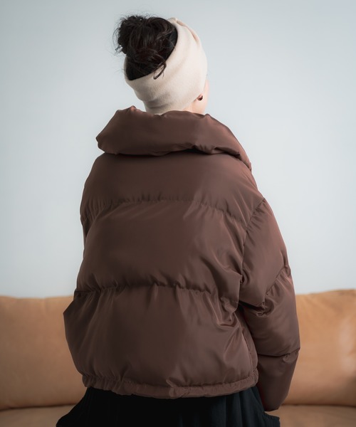 Libra Cue（リブラ キュー）の「Libra ドロップショルダーショートダウンジャケット（ダウンジャケット/コート・レディース・ブラック/パープル/ブラウン/モカ・FREE）」の12枚目の写真