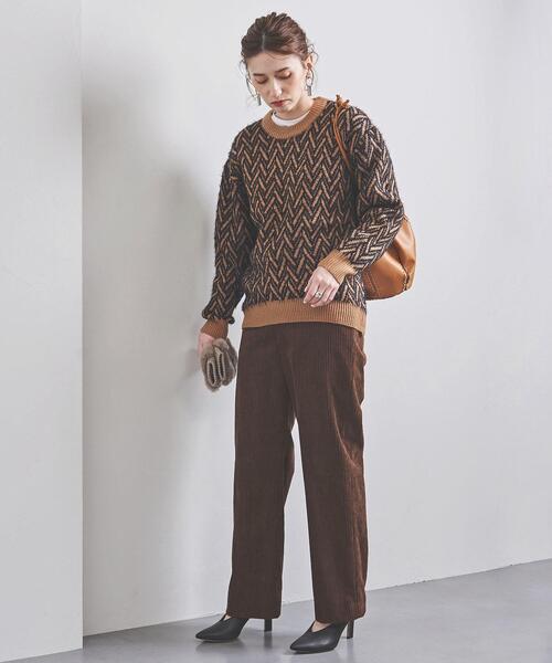 UNITED ARROWS（ユナイテッドアローズ）の「UWSC コーデュロイ ハイウエストパンツ◆（その他パンツ・レディース・ホワイト/ダークブラウン/ライム/その他2/オフホワイト・34/36/38）」の21枚目の写真