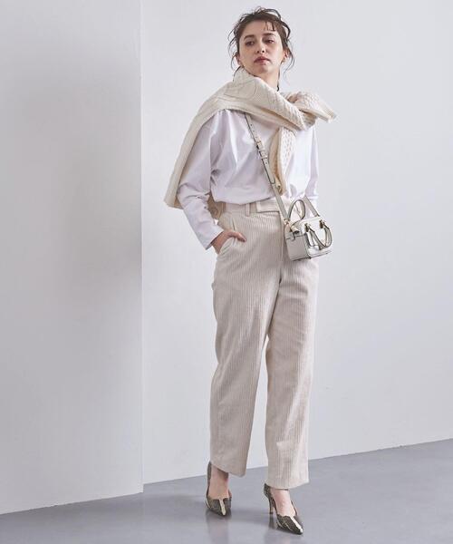 UNITED ARROWS（ユナイテッドアローズ）の「UWSC コーデュロイ ハイウエストパンツ◆（その他パンツ・レディース・ホワイト/ダークブラウン/ライム/その他2/オフホワイト・34/36/38）」の16枚目の写真