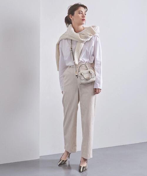 UNITED ARROWS（ユナイテッドアローズ）の「UWSC コーデュロイ ハイウエストパンツ◆（その他パンツ・レディース・ホワイト/ダークブラウン/ライム/その他2/オフホワイト・34/36/38）」の18枚目の写真