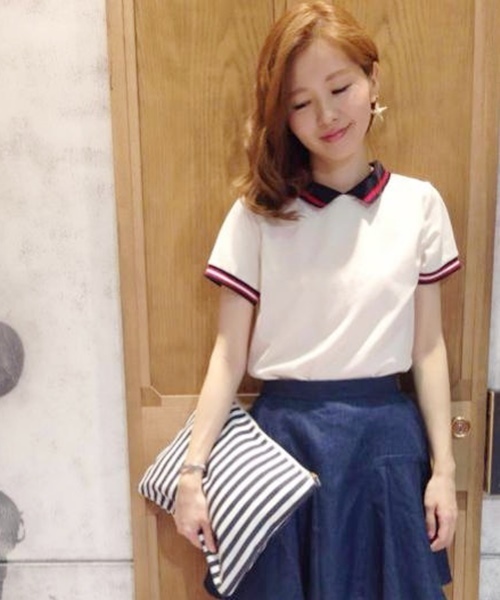 Chico(チコ)の「カノコポロシャツ(ポロシャツ・レディース・アイボリー/グレー/ホワイト/ネイビー・FREE)」の1枚目の写真