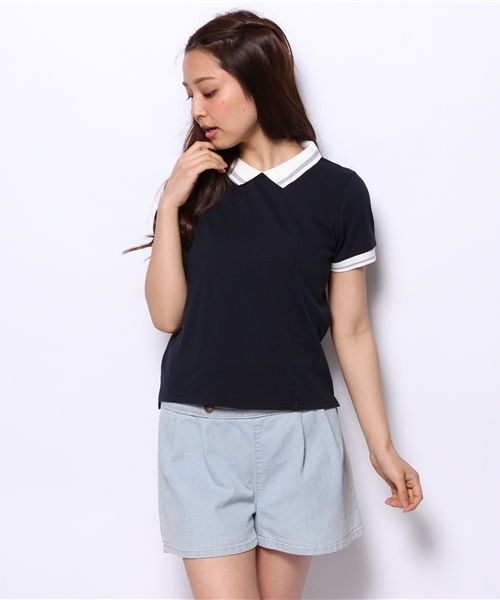 Chico(チコ)の「カノコポロシャツ(ポロシャツ・レディース・アイボリー/グレー/ホワイト/ネイビー・FREE)」の16枚目の写真