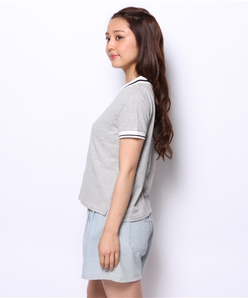 Chico(チコ)の「カノコポロシャツ(ポロシャツ・レディース・アイボリー/グレー/ホワイト/ネイビー・FREE)」の6枚目の写真