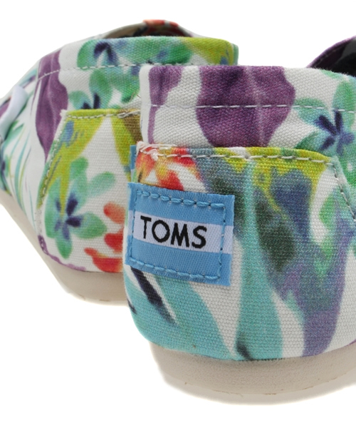 TOMS（トムス）の「トムス ウィメンズ クラシック ボタニカル柄 スリッポン TOMS W CLSC Birds of Paradise（スニーカー・レディース・ホワイト/ブラック・23.5cm/24.5cm/23cm/22cm）」の9枚目の写真