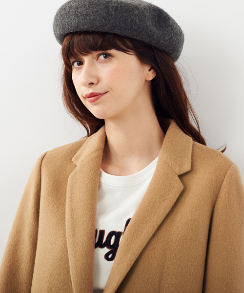 Another Edition（アナザーエディション）の「ウール 1ボタン チェスター コート/AE Ｗ １Ｂﾁｪｽﾀｰ CT　（チェスターコート・レディース・オフホワイト/ブラック/ベージュ・SMALL/MEDIUM）」の6枚目の写真