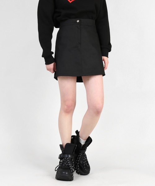 DING（ディング）の「DING/ツイルミニスカパン（スカート・レディース・ホワイト/ブラック・FREE）」の2枚目の写真