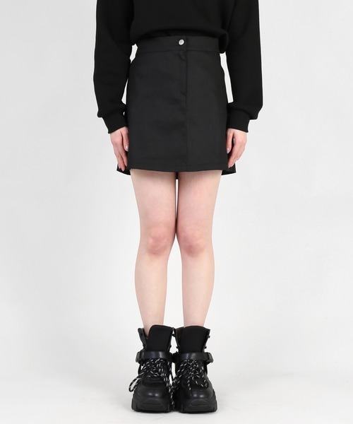 DING（ディング）の「DING/ツイルミニスカパン（スカート・レディース・ホワイト/ブラック・FREE）」の5枚目の写真