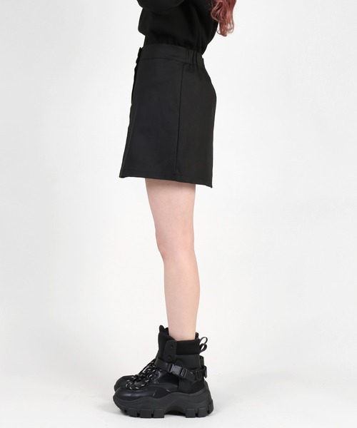 DING（ディング）の「DING/ツイルミニスカパン（スカート・レディース・ホワイト/ブラック・FREE）」の6枚目の写真