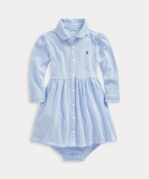 POLO RALPH LAUREN CHILDRENSWEAR（ポロ ラルフ ローレン チルドレンズウェア）の「ストライプド メッシュ オックスフォード ドレス（シャツワンピース）」