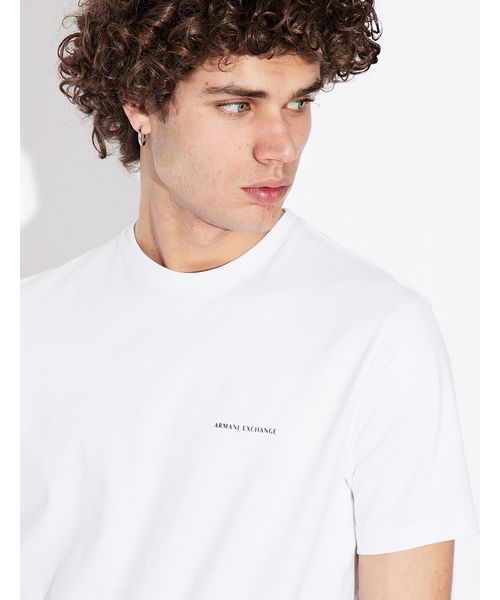 ARMANI EXCHANGE(アルマーニエクスチェンジ)の「【A|Xアルマーニ エクスチェンジ】バックカラ―ブロックデザイン 半袖クルーネックTシャツ/REGULAR(Tシャツ/カットソー・メンズ・ブラック/ネイビー/ホワイト・MEDIUM/LARGE/X-LARGE/SMALL/X-SMALL)」の8枚目の写真