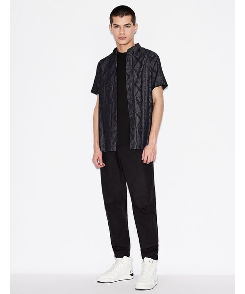 ARMANI EXCHANGE(アルマーニエクスチェンジ)の「【A|Xアルマーニ エクスチェンジ】バックカラ―ブロックデザイン 半袖クルーネックTシャツ/REGULAR(Tシャツ/カットソー・メンズ・ブラック/ネイビー/ホワイト・MEDIUM/LARGE/X-LARGE/SMALL/X-SMALL)」の9枚目の写真