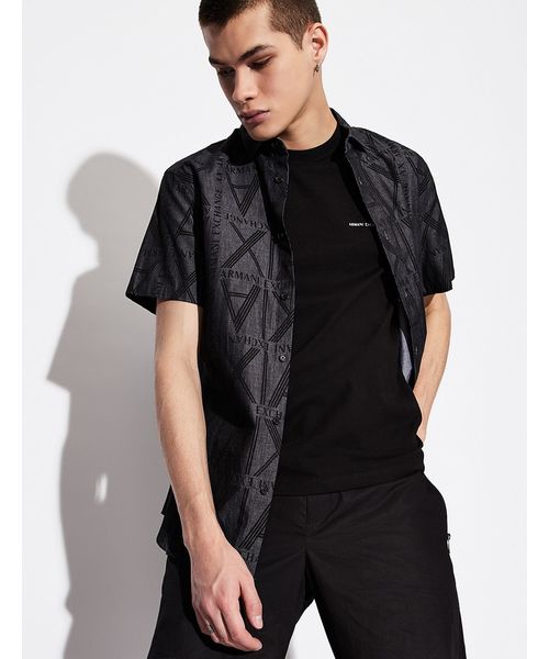 ARMANI EXCHANGE(アルマーニエクスチェンジ)の「【A|Xアルマーニ エクスチェンジ】バックカラ―ブロックデザイン 半袖クルーネックTシャツ/REGULAR(Tシャツ/カットソー・メンズ・ブラック/ネイビー/ホワイト・MEDIUM/LARGE/X-LARGE/SMALL/X-SMALL)」の16枚目の写真
