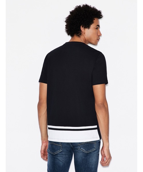 ARMANI EXCHANGE(アルマーニエクスチェンジ)の「【A|Xアルマーニ エクスチェンジ】バックカラ―ブロックデザイン 半袖クルーネックTシャツ/REGULAR(Tシャツ/カットソー・メンズ・ブラック/ネイビー/ホワイト・MEDIUM/LARGE/X-LARGE/SMALL/X-SMALL)」の19枚目の写真