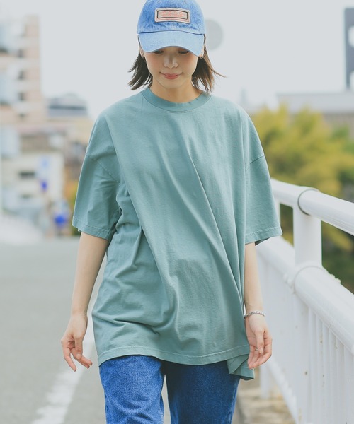 LOS ANGELES APPAREL（ロサンゼルスアパレル）の「LOS ANGELES APPAREL ロサンゼルス アパレル 6.5オンス ガーメント ダイ クルーネックTシャツ LAA1801GD（Tシャツ/カットソー・メンズ・ホワイト/ブラック/ダークグリーン/オレンジ/ライトグリーン/イエロー/レッド/ネイビー/ピンク/グレー/コバルトブルー/パープル・M/L/XL/S）」の5枚目の写真