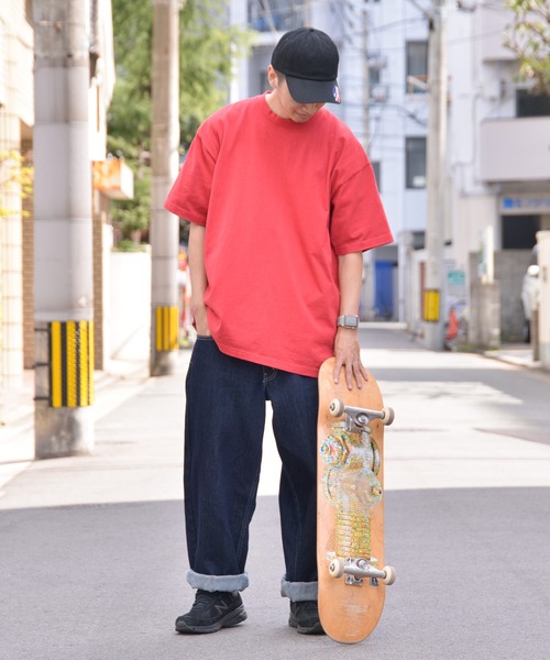 LOS ANGELES APPAREL（ロサンゼルスアパレル）の「LOS ANGELES APPAREL ロサンゼルス アパレル 6.5オンス ガーメント ダイ クルーネックTシャツ LAA1801GD（Tシャツ/カットソー・メンズ・ホワイト/ブラック/ダークグリーン/オレンジ/ライトグリーン/イエロー/レッド/ネイビー/ピンク/グレー/コバルトブルー/パープル・M/L/XL/S）」の14枚目の写真