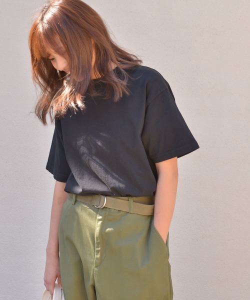 LOS ANGELES APPAREL（ロサンゼルスアパレル）の「LOS ANGELES APPAREL ロサンゼルス アパレル 6.5オンス ガーメント ダイ クルーネックTシャツ LAA1801GD（Tシャツ/カットソー・メンズ・ホワイト/ブラック/ダークグリーン/オレンジ/ライトグリーン/イエロー/レッド/ネイビー/ピンク/グレー/コバルトブルー/パープル・M/L/XL/S）」の19枚目の写真