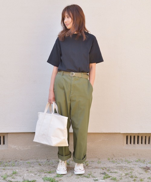 LOS ANGELES APPAREL（ロサンゼルスアパレル）の「LOS ANGELES APPAREL ロサンゼルス アパレル 6.5オンス ガーメント ダイ クルーネックTシャツ LAA1801GD（Tシャツ/カットソー・メンズ・ホワイト/ブラック/ダークグリーン/オレンジ/ライトグリーン/イエロー/レッド/ネイビー/ピンク/グレー/コバルトブルー/パープル・M/L/XL/S）」の18枚目の写真