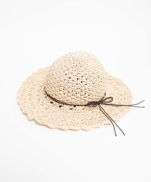 WEGO（ウィゴー）の「WEGO/スエードリボンペーパーハット（ハット・レディース・ベージュ/オフホワイト・FREE）」の14枚目の写真