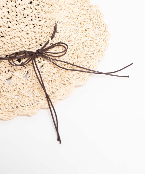 WEGO（ウィゴー）の「WEGO/スエードリボンペーパーハット（ハット・レディース・ベージュ/オフホワイト・FREE）」の11枚目の写真