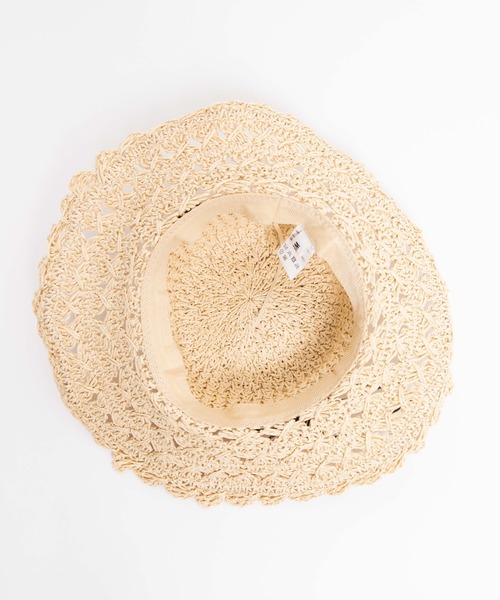 WEGO（ウィゴー）の「WEGO/スエードリボンペーパーハット（ハット・レディース・ベージュ/オフホワイト・FREE）」の9枚目の写真