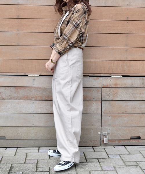 PairPair（ペアペア）の「サスペンダー付パンツ(男女兼用)（その他パンツ・レディース・ブラック/ベージュ/アイボリー・MEDIUM/LARGE）」の6枚目の写真