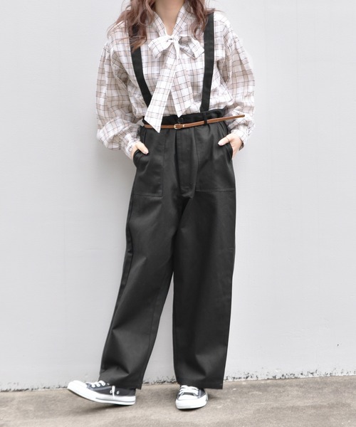 PairPair（ペアペア）の「サスペンダー付パンツ(男女兼用)（その他パンツ・レディース・ブラック/ベージュ/アイボリー・MEDIUM/LARGE）」の17枚目の写真
